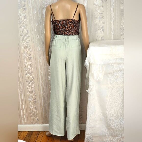 a.new day Linen Dress Pants with Classic Wide-Leg Design NWT - Picture 2 of 7